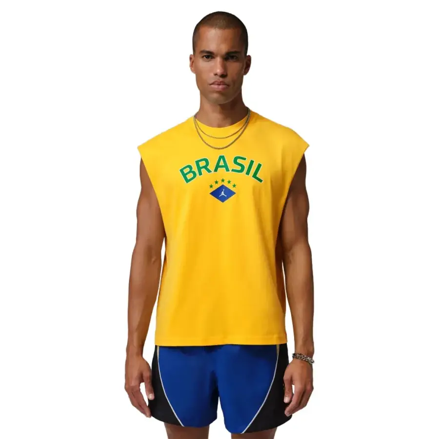 Jordan Brand + Brasil Futebol Sleeveless Graphic Tee Varsity Maize